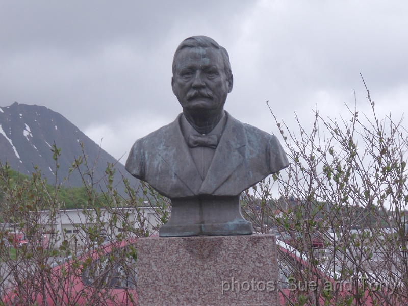 day9 0003.jpg - Richard With - founder of the Hurtigruten service at the museum in Stockmarknes